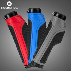 ROCKBROS Bicycle Grips MTB Road Bike Double Lock Rubber Handlebar Grips Anti-slip Shock-absorbing Soft Bike Grips Bike Parts