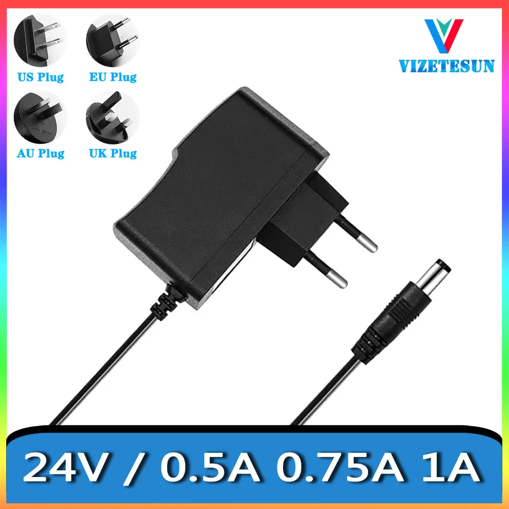 

DC Voltage Regulator 24V 0.5A 0.75A 1A Power Adapter Switching Power Cord