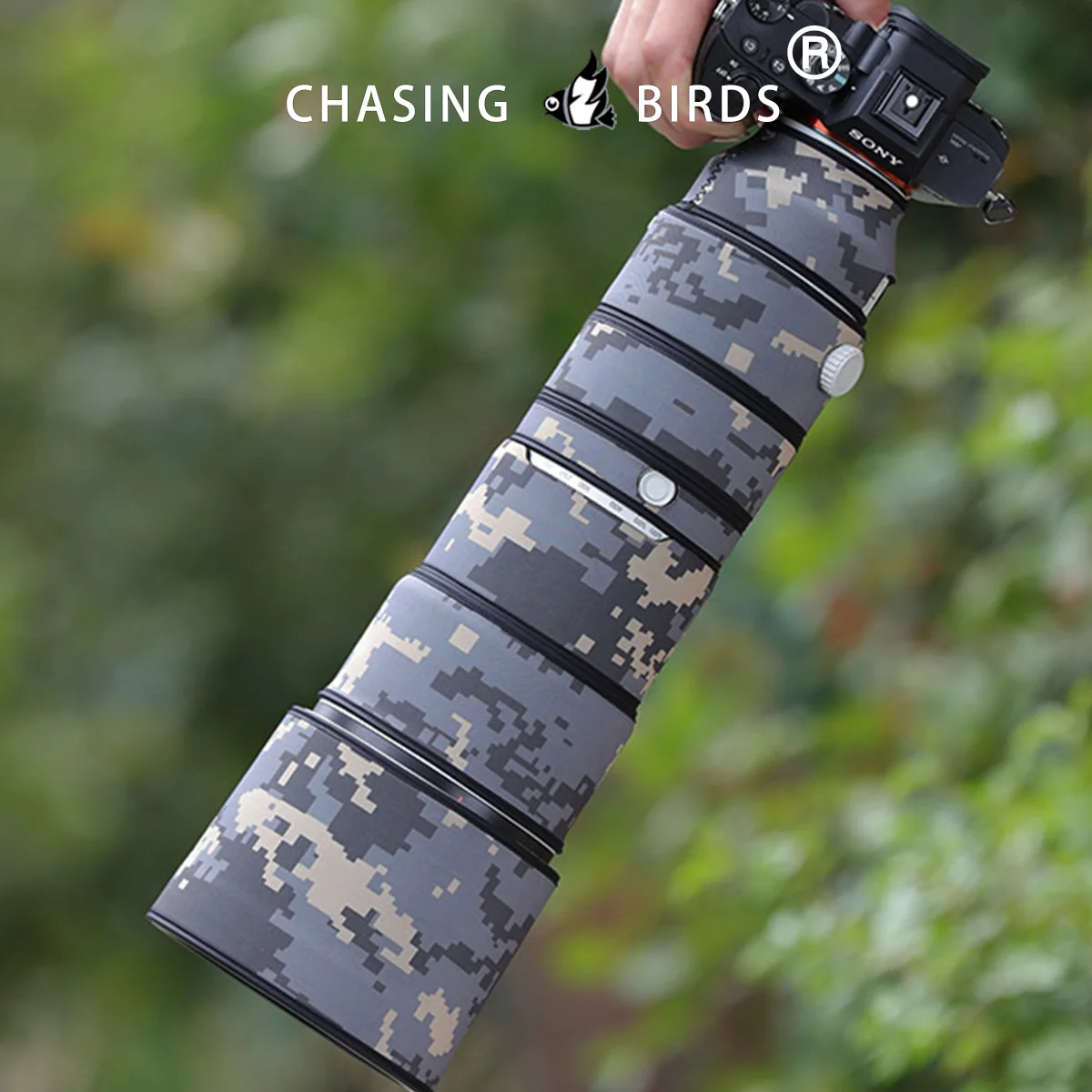 CHASING BIRDS camouflage lens coat for Sony 200-600 mm GM OSS waterproof and rainproof lens protective cover SEL 200600 lens bag