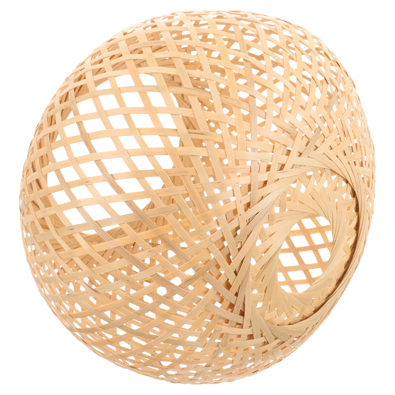 

Woven Bamboo Lamp Shade Pendant Light Cover Rustic Style Decorative Ceiling Light Replacement Simple Household Chandelier Cover