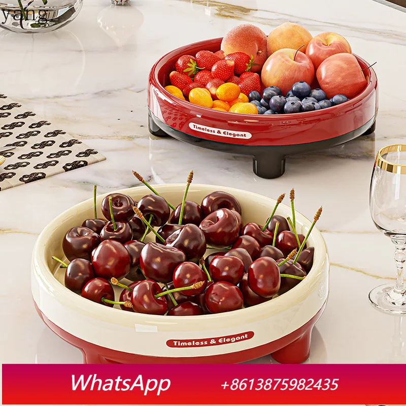 

CX high-value rotating fruit tray, exquisite household large-capacity dried fruit snack high-foot tray