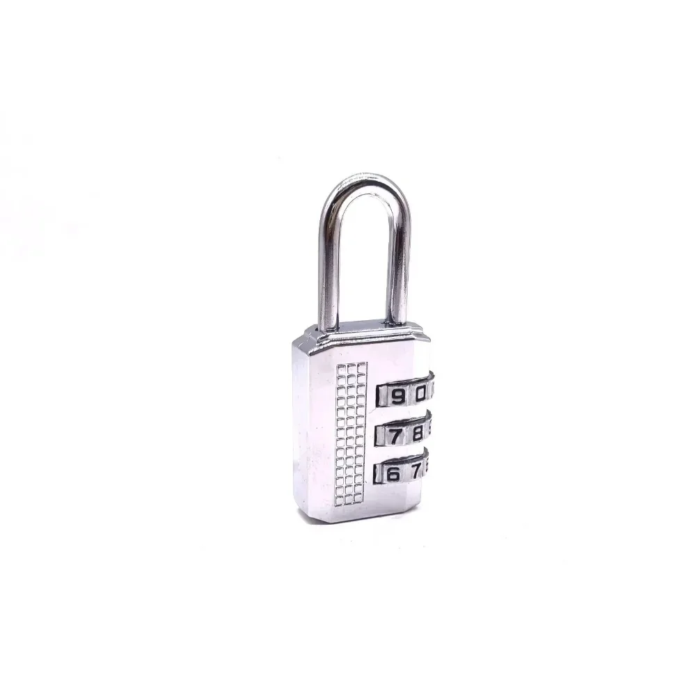 Mini Alloy Padlock 3/4 Digit Dial Combination Password Code Number Lock Safety Travel Security Lock for Luggage Suitcase Drawer