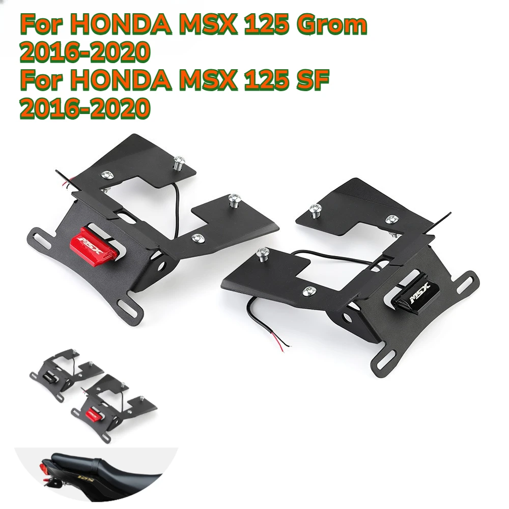 

License Plate Holder For HONDA MSX 125 Grom/SF MSX125SF 2016-2020 18 19 Motorcycle Tail Tidy Fender Eliminator LED Light MSX125