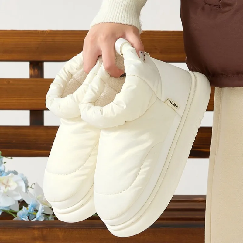 

Waterproof Down Winter Fluffy Women Snow Boots Outdoor Thick Bottom Keep Warm Plush Anti-slip Soft Sole Unisex Cotton Shoes
