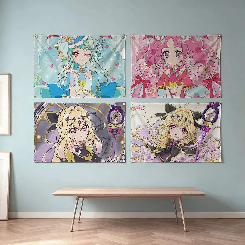 Meitantei Precure Cure Eclair Flags for Bedrooms Home Decor Items Outdoor Decors Garage Decoration Flaga