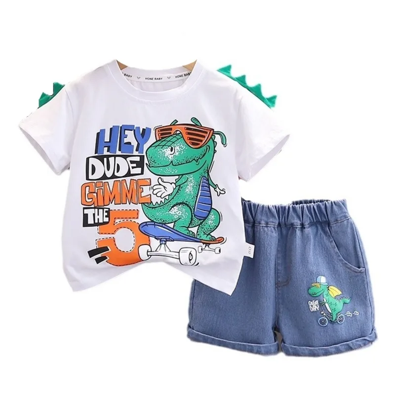 

New Summer Baby Clothes Suit Children Boys Girls Cartoon T-Shirt Shorts 2Pcs/Set Infant Clothing Toddler Costume Kids Tracksuits