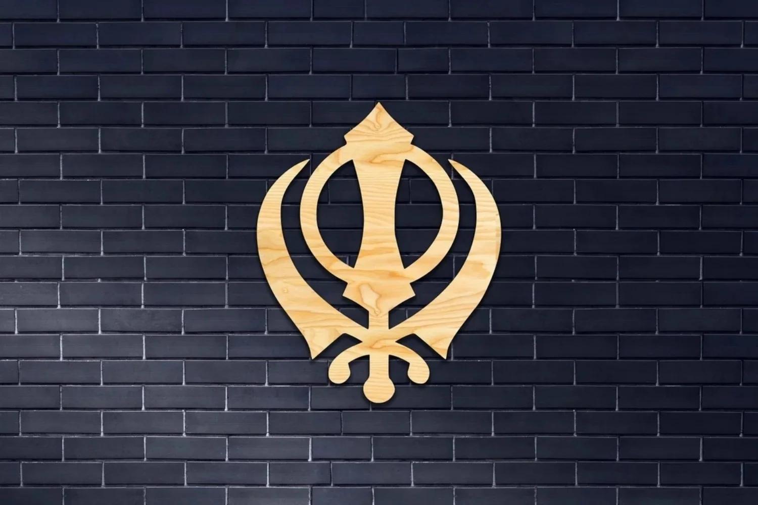 Khanda wall decor from wood,Hanging Sign,Wooden Wall Art, Sword Wall Art,Kirpans, Sikhism Symbol, Khanda Sikh,Religious Wood Art