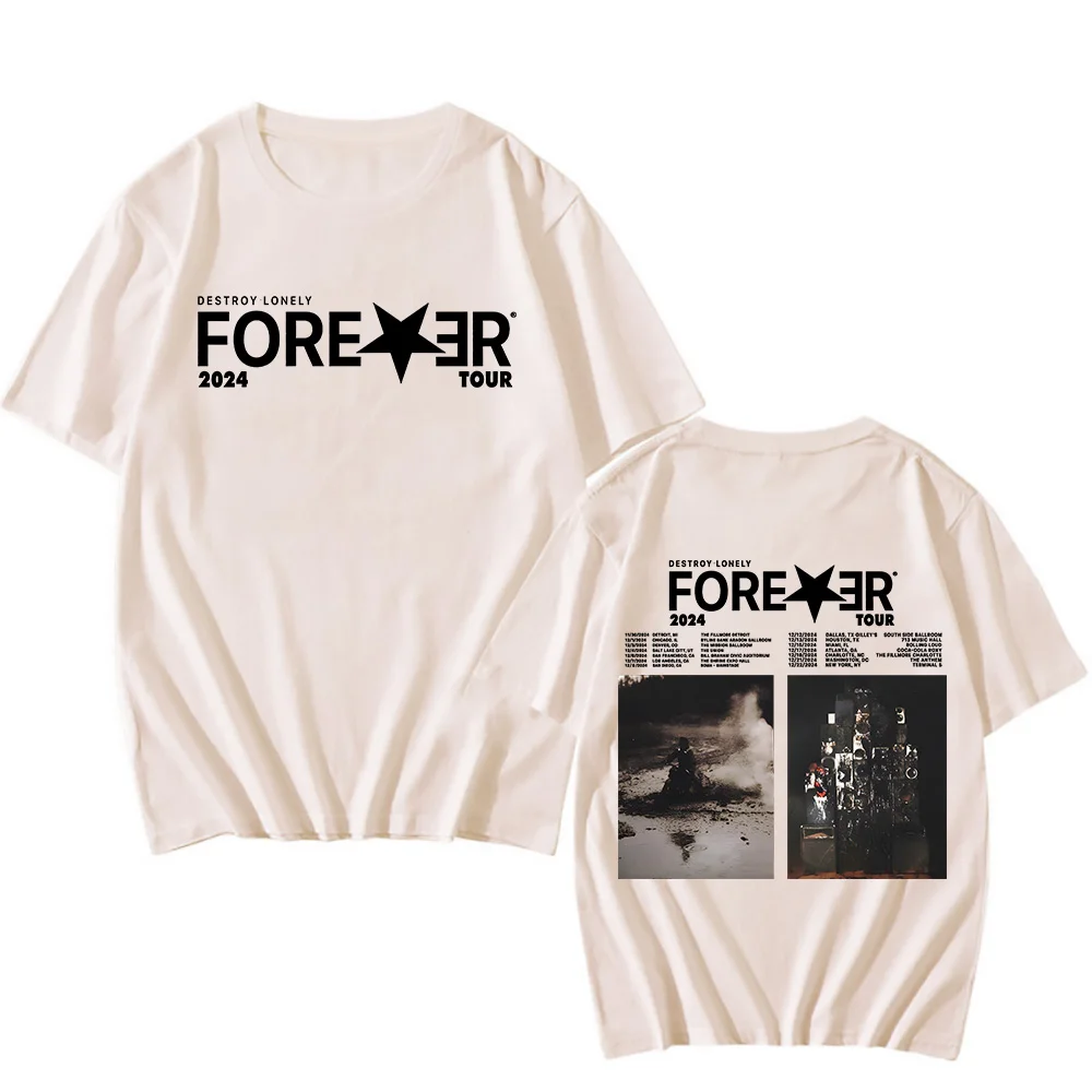 Rapper Destroy Lonely Summer T-Shirt Forever 2025 Tour Fan Gifts Two Sides Classic Tshirt New Unisex Tees Hip Hop Rap Style Tops