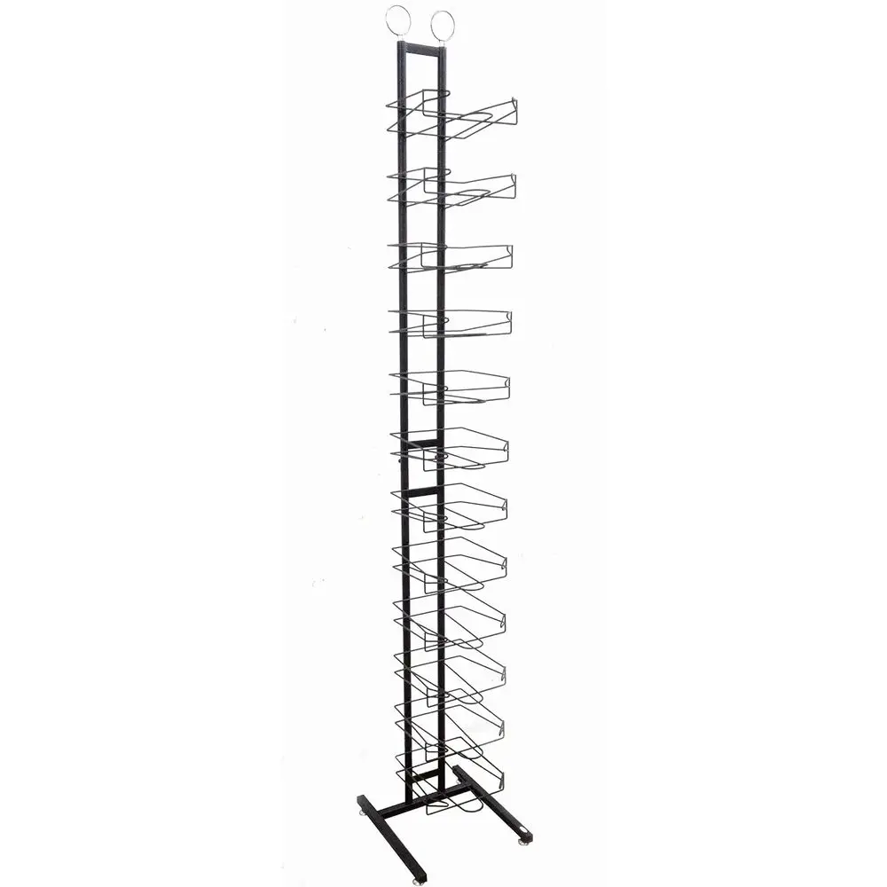 

12-Tier Hat Display Rack 12.5 Wide x 75 high x 14.5 deep BLACK-NEW-NP