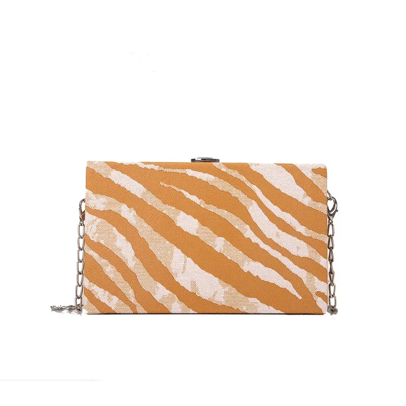 حقيبة صندوق أكريليك مخططة للنساء، حقيبة كروس متعددة الاستخدامات، عصرية وعصرية #5