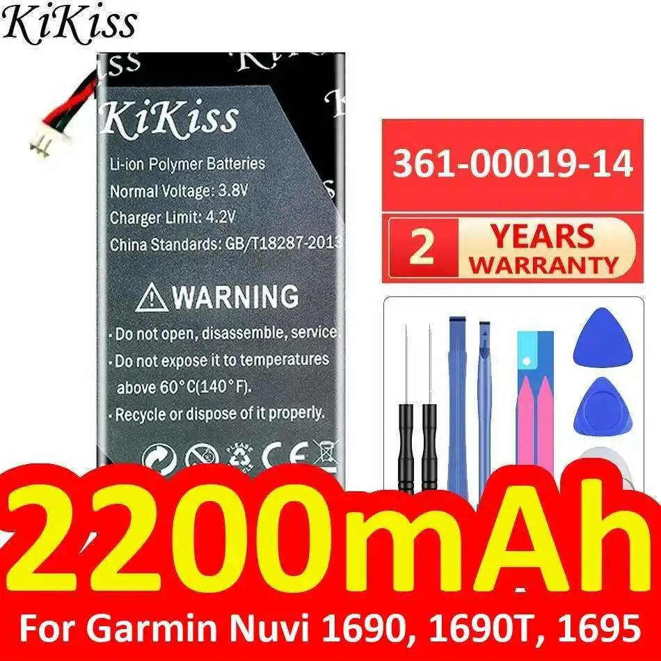 

Gps Battery For Garmin Nuvi 1690, 1690T, 1695 Fast Charging Premium Replacement 2200Mah 361-00019-14