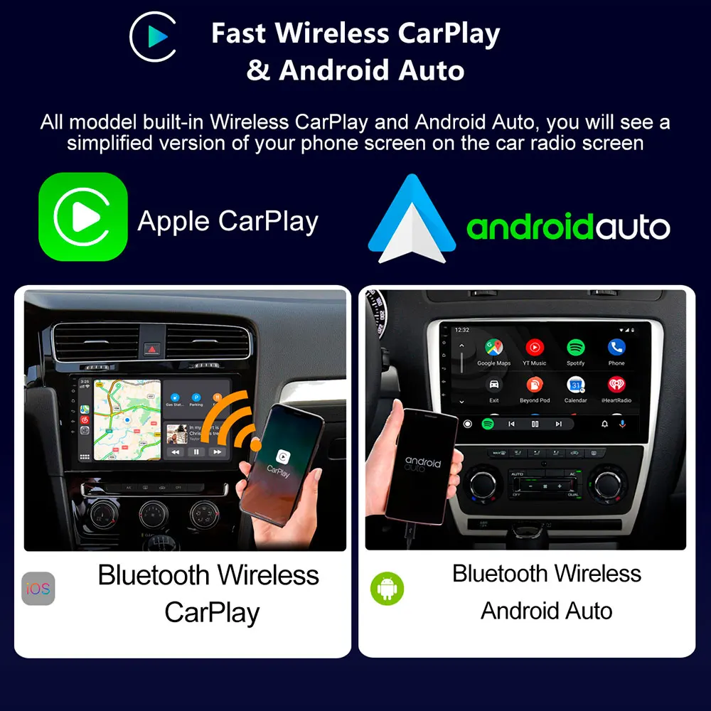 سيارة لاسلكية carplay Android14 أندرويد سيارة لتحديد المواقع الوسائط المتعددة راديو مشغل فيديو ستيريو DSP السيارات Carplay DAB لتويوتا نوح 4 R90