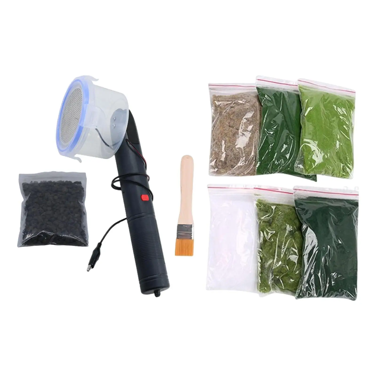 

Static Grass Flocking Applicators Grass Planter Handheld Static Flocking Flocking Kits for DIY Landscape Miniature Scene Model