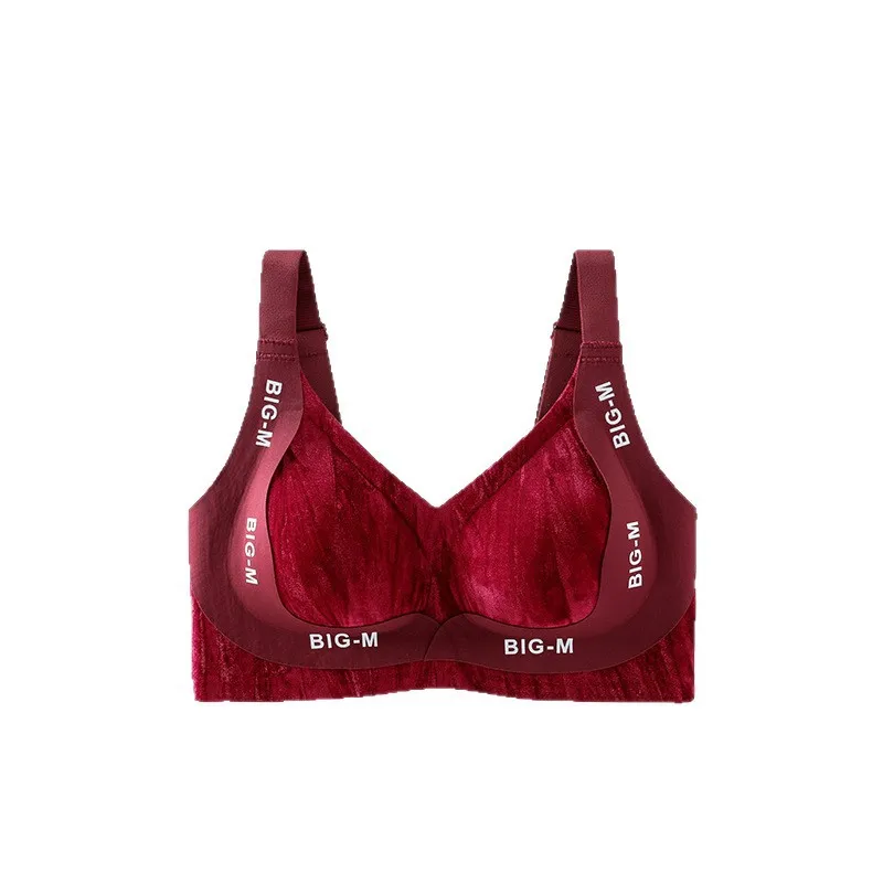 High-end velvet underwear, comfortable side support, anti-sagging, side breast reduction bra