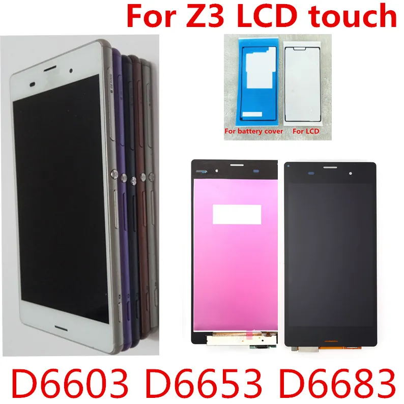 

5.2'' For SONY Xperia Z3 Screen Original 1920x1080 LCD for Sony Z3 Display Touch Screen with Frame D6603 D6633 D6653 L55T