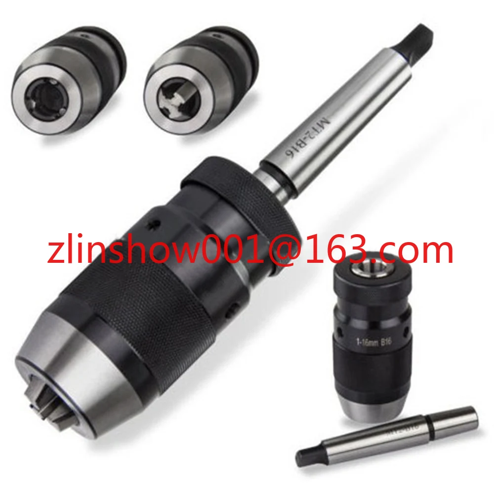 

Самозатягивающийся бесключевой сверлильный патрон для токарного станка 1-16 мм с оправкой MT2-B16