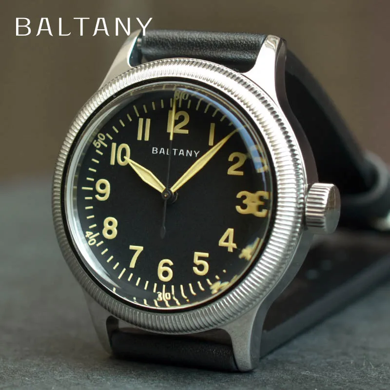 

Baltany Vintage A11 Military Wristwatches NH38 Luminous Sapphire Crystal 10ATM Stainless Steel Automatic Mechaincal Retro Watch