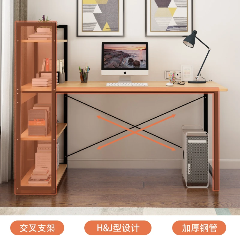 A Simple Steel and Wood Economy Writing Table for Combination Household Bedrooms