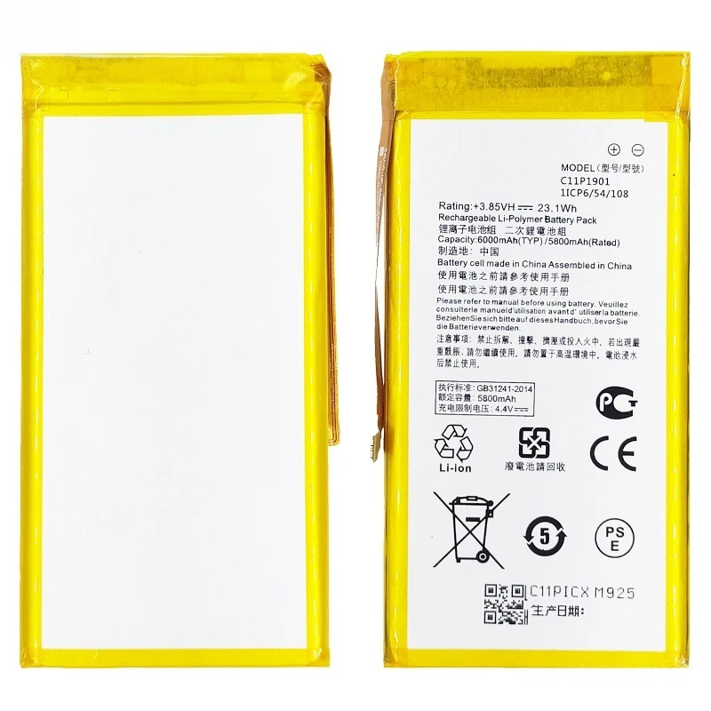 0 Cycle C11P1901 Battery for ASUS ROG Phone 2 ZS660KL I001DB Phone High Quality Replacement Lithium Polymer Grade A Cell & Tools