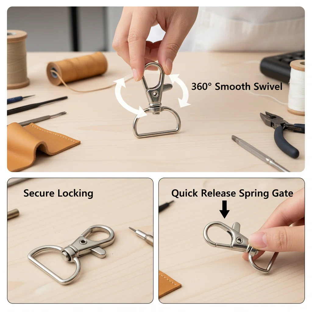 5/50/100PCS Swivel Clasps Lanyard Snap Hooks Key Chain Clip Hook Metal Lobster Claw Clasp for Keychain Sewing Jewelry DIY Crafts