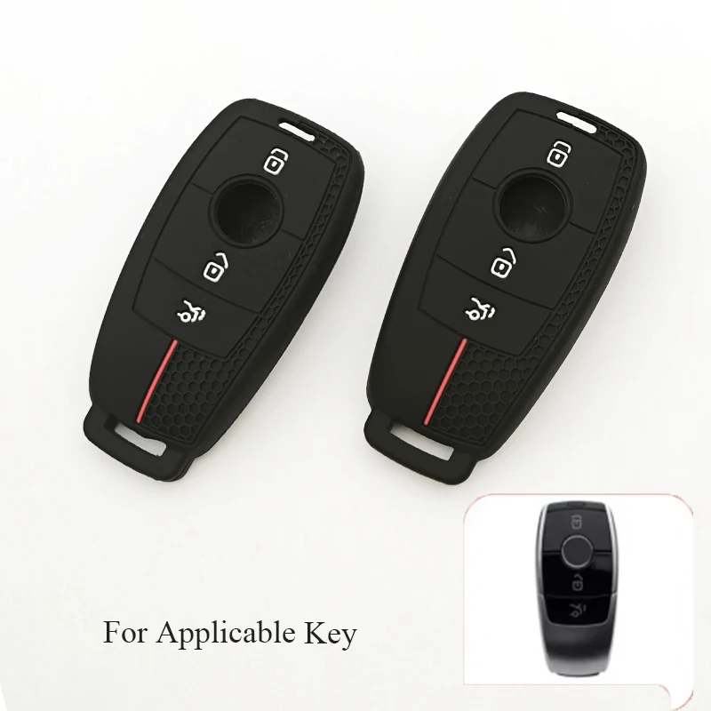 

1 шт. роскошный силиконовый чехол для дистанционного ключа автомобиля для Mercedes Benz A C E S G Class GLC CLE CLA GLB GLS W177 W205 W213 W222 X167 AMG