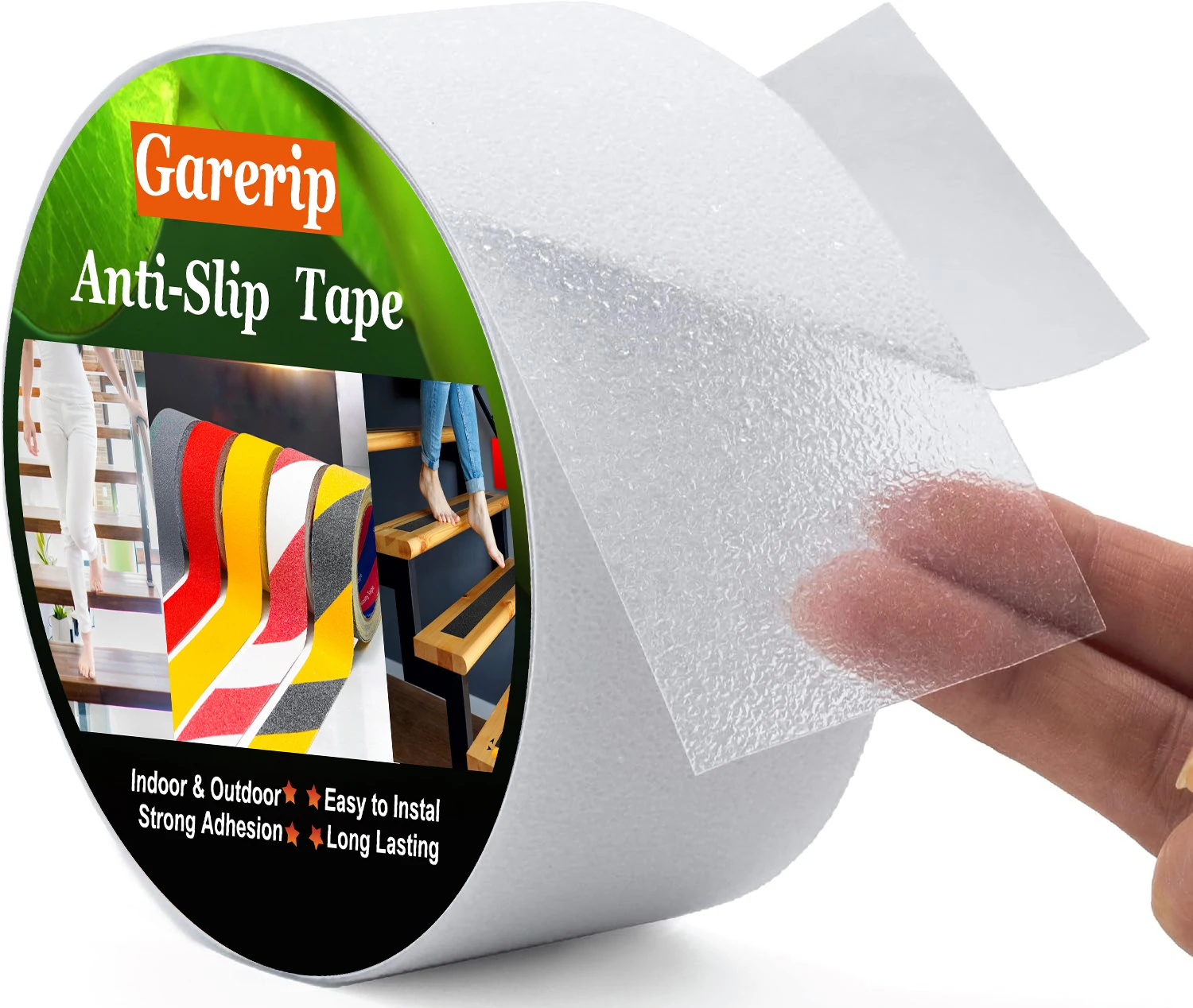 Peva Transparent Anti-Slip Tape 5cm X 5m, Self-Adhesive Safety Anti-Slip Strip, Waterproof and Wear-Resistant, Suitable for Indoor and Outdoor Stairs, Bathroom, Bathtub, Shower Room, and Can Be Used Barefoot