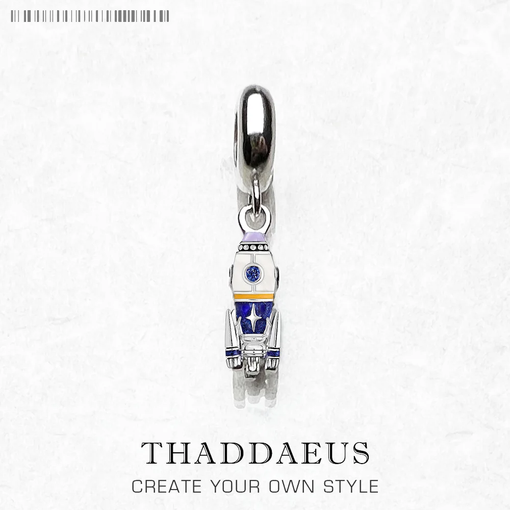 

Rocket Charm Europe Style Fine Jewelry Women Men Trendy Gift In 925 Sterling Silver