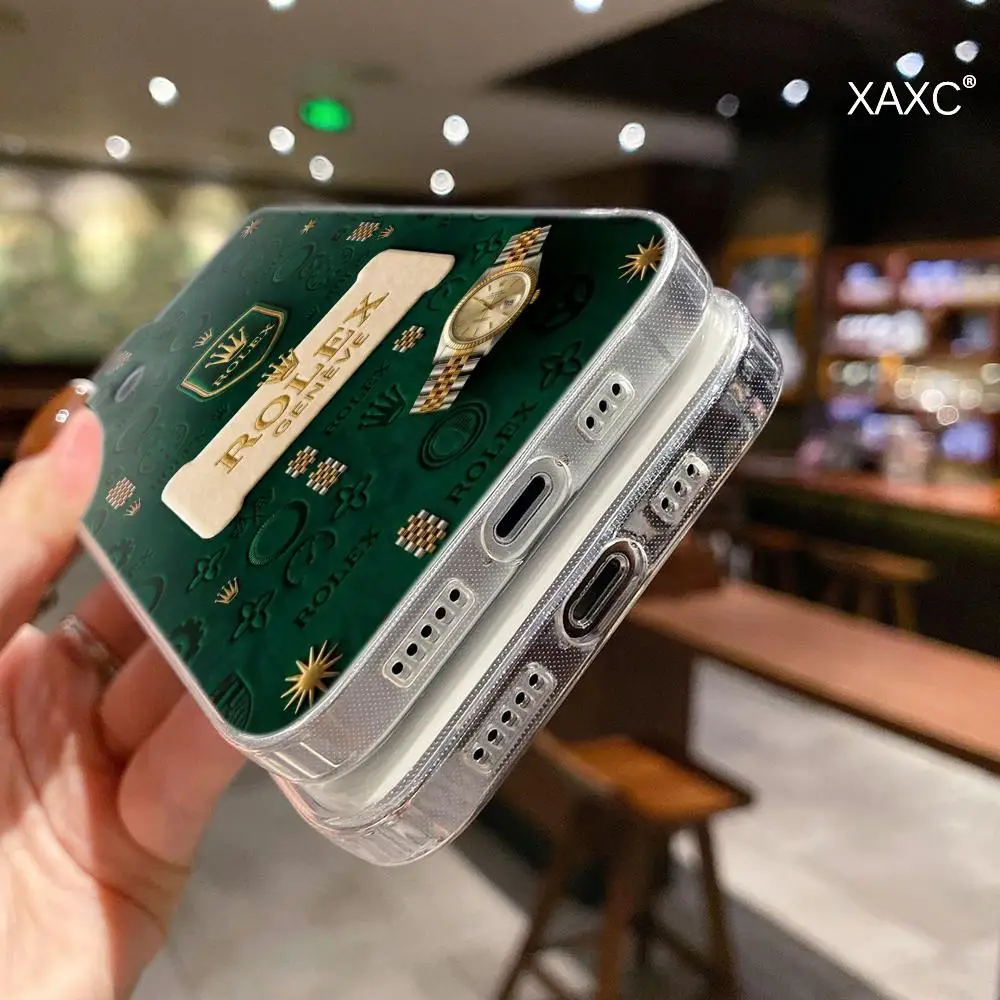 R-Rolex Phone Case For iPhone 17 Air 16 15 14 Plus 13 12 11 Pro Max 16e Shockproof HD Clear Back Cover view 5