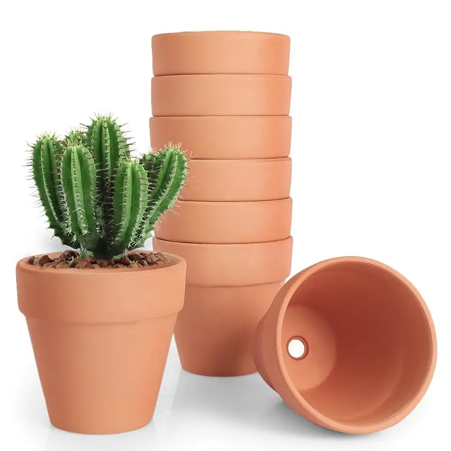 

4 inch Terracotta Clay Pots, 24 Pack Clay Flower Pots with Drainage, Great for Plants, DIY, Crafts, Wedding