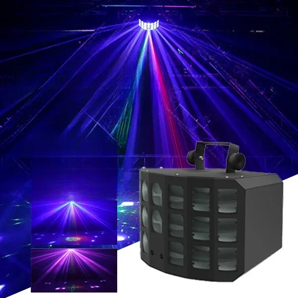 LED 3-layered Light with Remote Control Strobe Stage Lighting Projector holiday lighting of Birthday Wedding Xmas flashing light