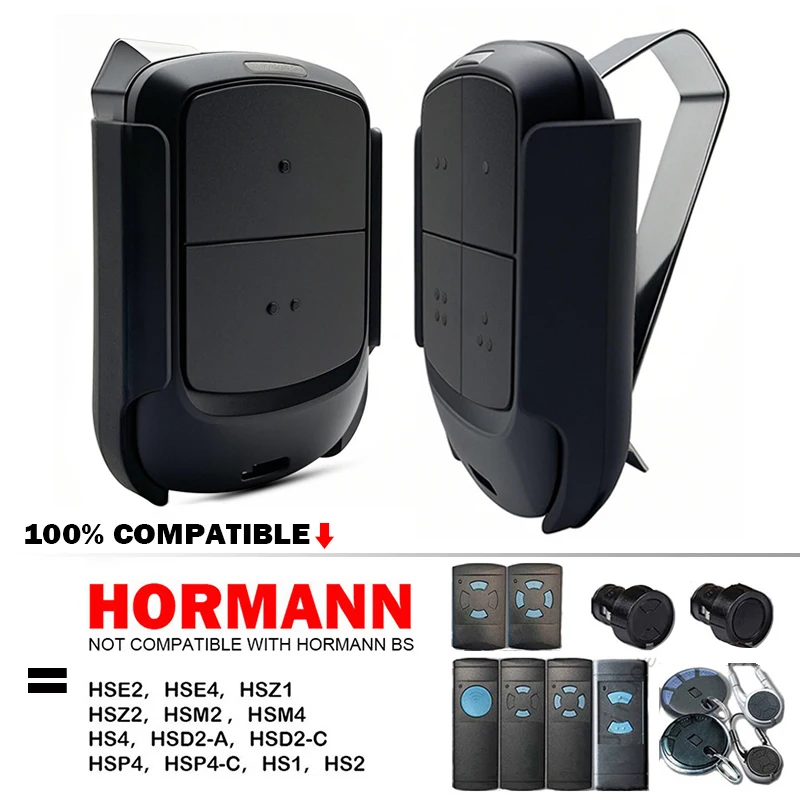 

For Clone HORMANN HSE2 HSE4 HSZ1 HSZ2 HSM2 HSM4 HS4 HSD2-A HSD2-C HSP4 HSP4-C HS1 HS2 Garage Door Remote Control Opener
