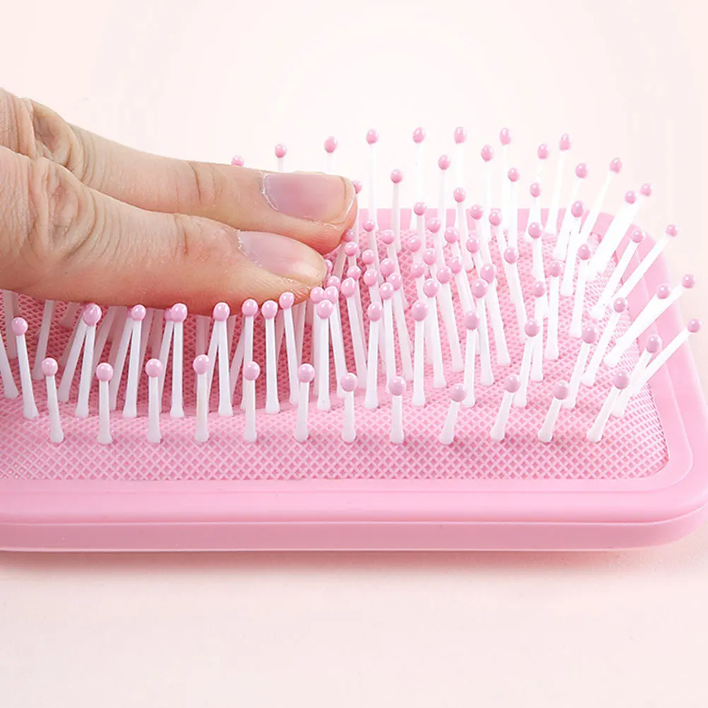 

3pcs Airbag Massage Comb Smooth Teeth Detangle Curly Hair Comfortable Grip Scalp Stimulation Hair Accessories Pink