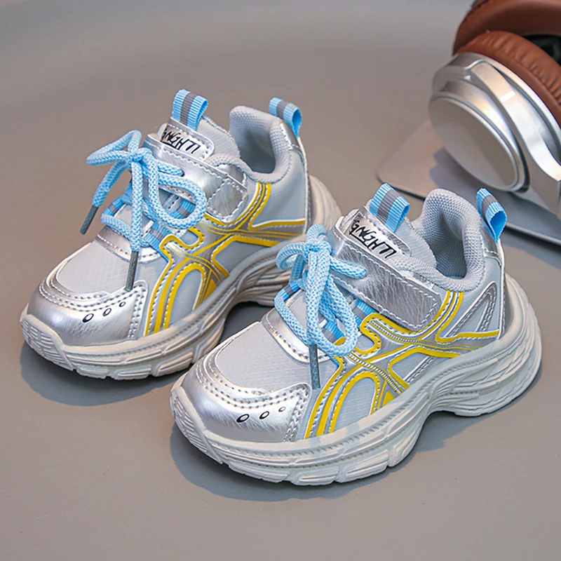 

2025 Trend Fashion Kid's Sneakers PU Leather Waterproof Children's Sport Shoes Anti-slippery Outdoor Boy's Girl's Running Shoes