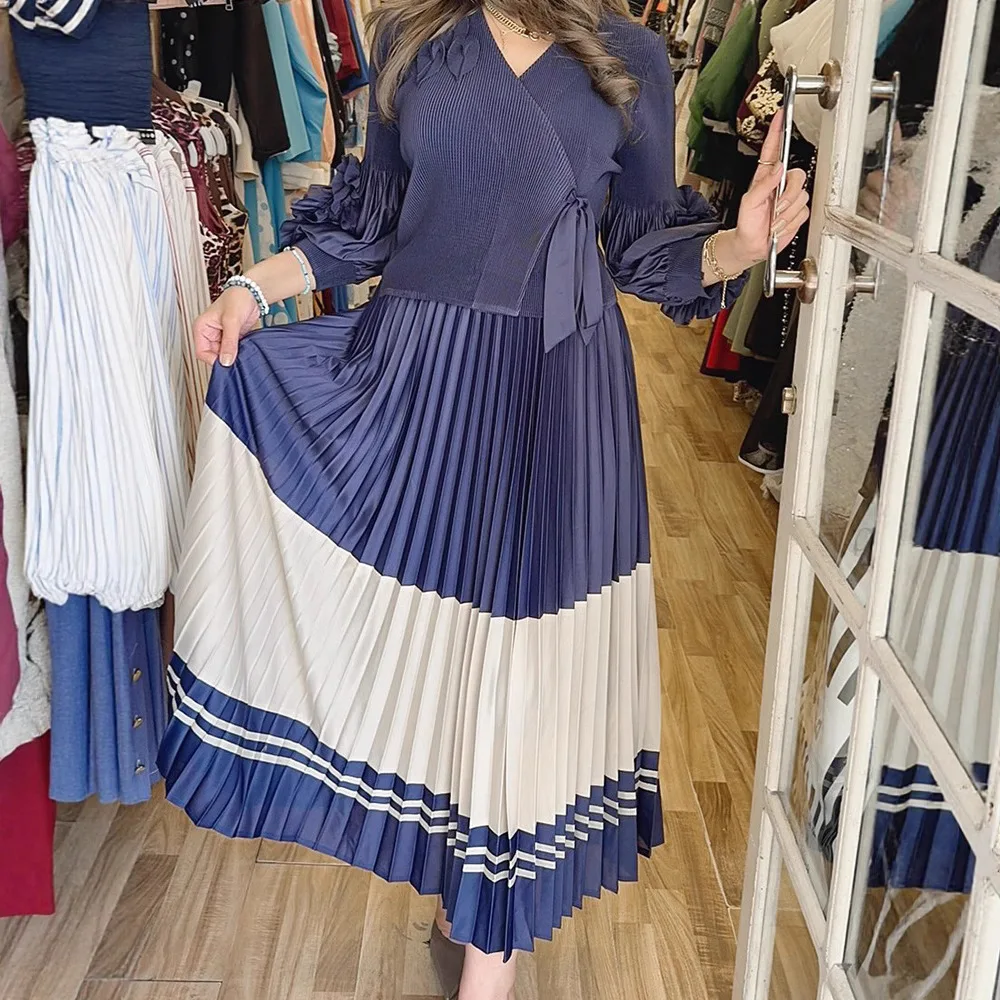 

Miyake Pleated Dress Women's Summer High-end Temperament Loose Women's Clothing Popular Beautiful Skirt 2025 New