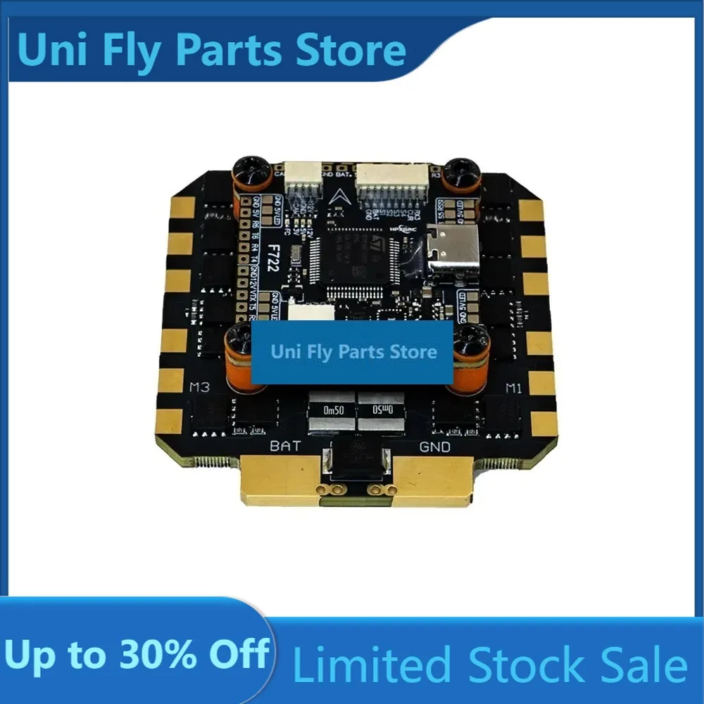 HPXGRC F722 Flight Controller Stack BLHeli_32 80A 100A ESC 3-8S ICM42688P Gyro FPV Racing Drone PartsUniFly