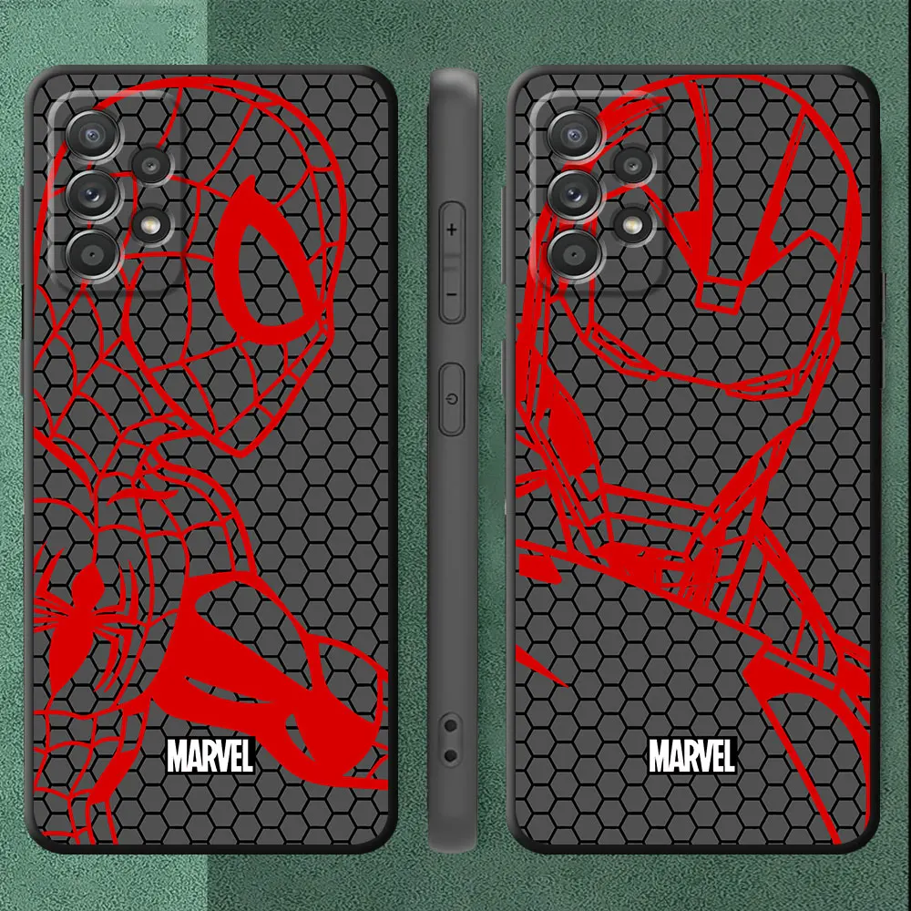 Phone Case for Samsung Galaxy A40 A02s A41 A04s A71 A05 A05s A51 A04e A10 A10s A20e A01 A50 Marvel Sipiderman Ironman Cover