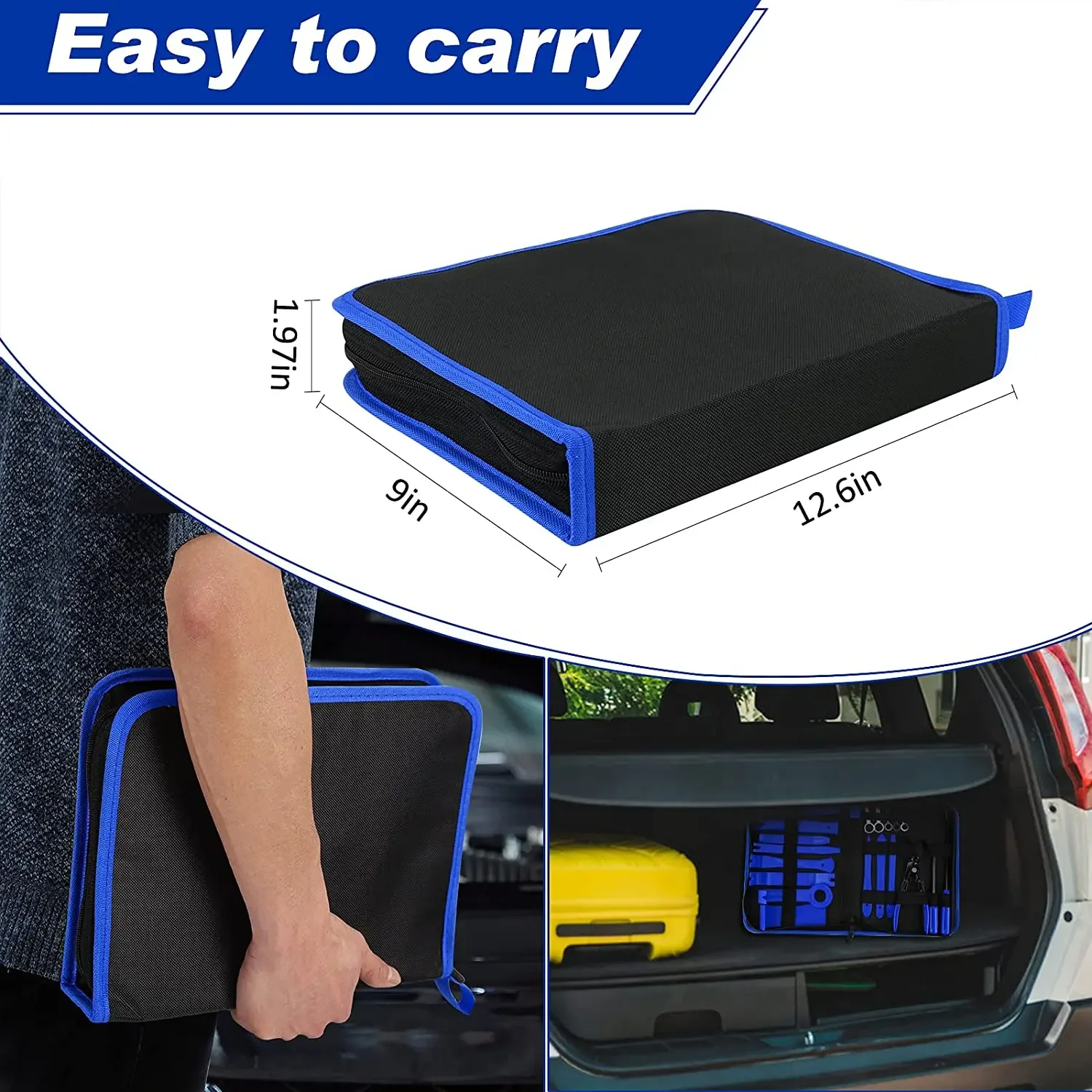 Car Door Trim Removal Pry Tool Kit Painel automático Gancho de remoção áudio Clipes fixação tamanho misto Desmontage