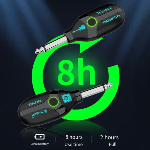 Imagen 2 del producto Conexión de guitarra inalámbrica, adaptador de guitarra inalámbrico, grabación de estudio, compatible con Bluetooth, Material ABS compacto y portátil