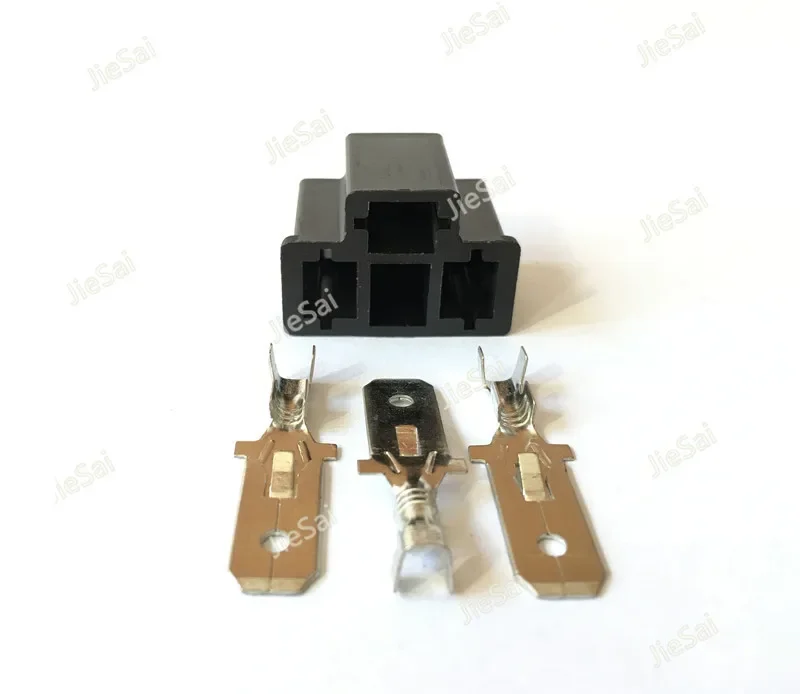 PA66 Motorcycle H4 3 Pin Unsealed Cable Wire Connector Electrical Connector Automotive Plug Lamp Holder Socket