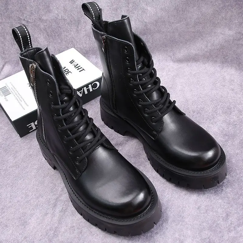England designer chelsea boots for men casual warm plush winter shoes black platform boot outdoors snow botas cowboy footwear