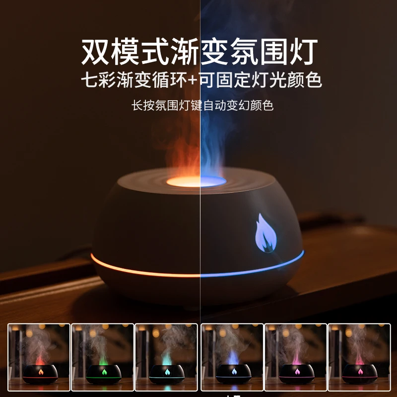 Youpin Flamme Aroma Diffusor Luft Luftbefeuchter Hause Ultraschall Nebel Maker Fogger Ätherisches Öl Difusor Farbe Lampe Purifier