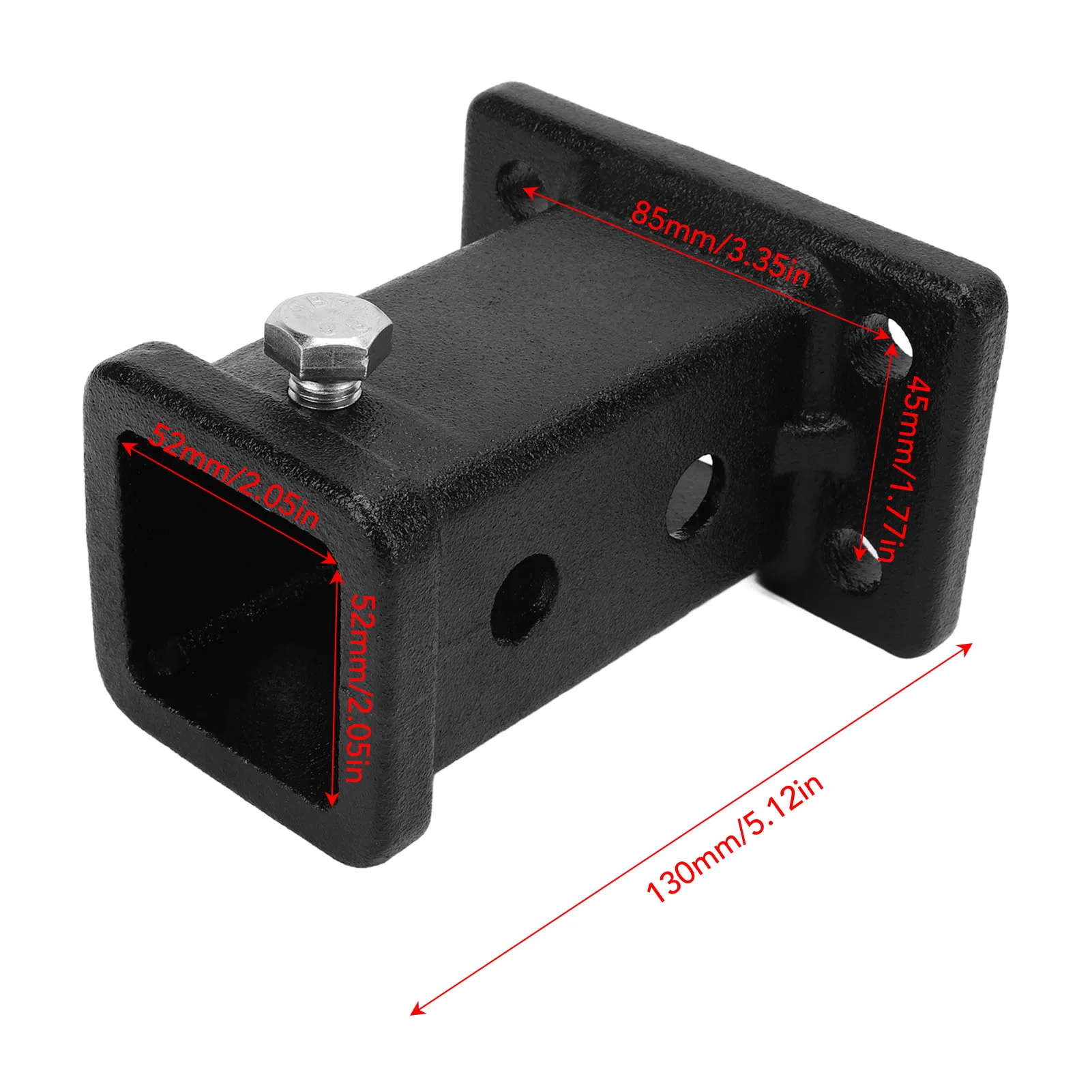 อะแดปเตอร์ตัวรับแบบติดตั้งบนรถบรรทุกขนาด 2 นิ้ว สำหรับรถกระบะ ทำจากเหล็กหล่อ ใช้ได้กับรถบรรทุกทุกประเภท