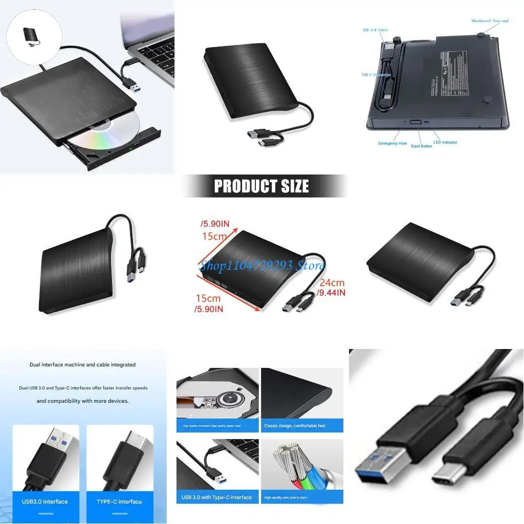 Y2GD USB version External DISC Operate for Computer Systems Easy Outlet and Play