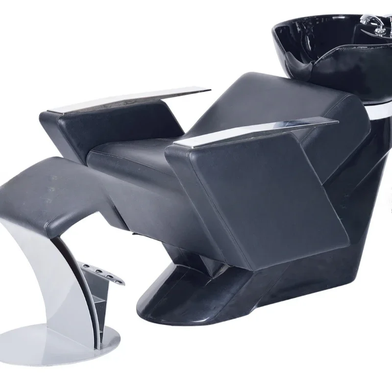 

Semi-reclining Shampoo Bed Barber Shop Shampoo Chair Beauty Salon Flush Bed