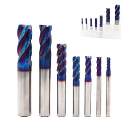 HRC50 55 65 4 Flutes Tungsten Carbide Steel Endmills Cutting Tool End Mill Milling Cutter Alloy Coating CNC Machining