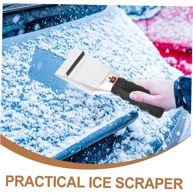 

Скребок для льда для экстремальной холодной погоды, 12 В, электрический обогреватель автомобиля, размораживатель лобового стекла с щеткой, инструмент для зимнего вождения