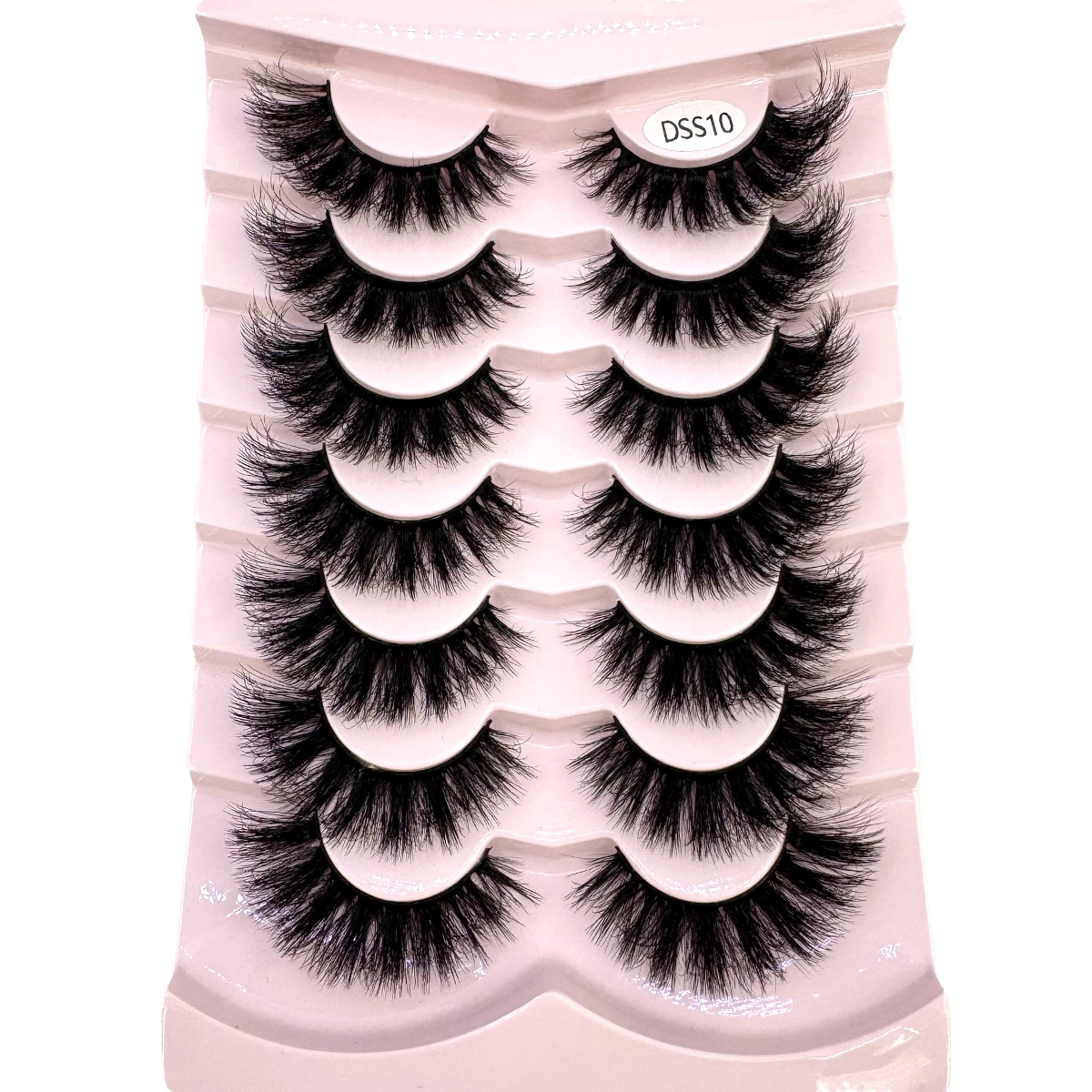HBZGTLAD 7 Paar falsche Wimpern aus künstlichem Nerz, natürliche, lange, unordentliche, künstliche Wimpern, kreuz und quer, Make-up-Wimpernverlängerung, flauschige Wimpern