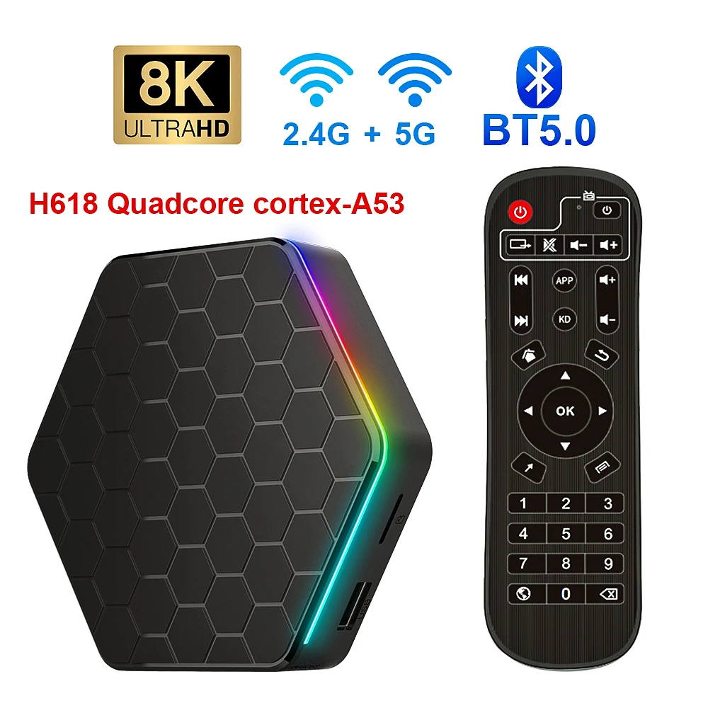 Android 12.0 TV Box T95Z Plus 8K Decoding  Allwinner H618 CPU 2.4G +5G+BT5.0 WIFI6 Support Multi-Format