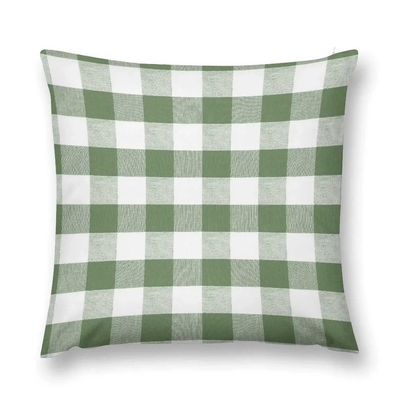 Treetop green gingham fabric pattern Throw Pillow christmas pillowcases Cushion Covers For Living Room sleeping pillows pillow