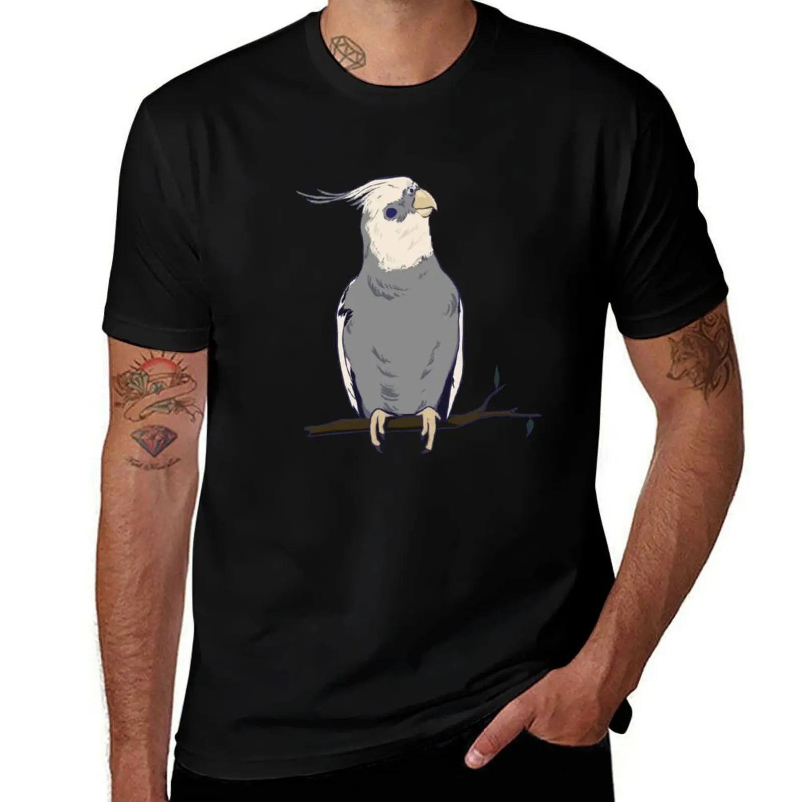 

White Faced Cockatiel Bird T-Shirt man tshirt man t shirt cotton t shirts for man cotton funny T-Shirt